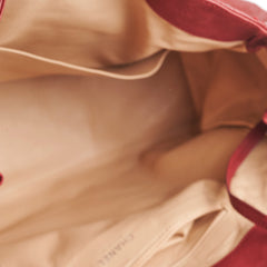 Chanel CC Chain Leather Tote Red