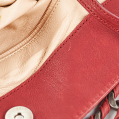Chanel CC Chain Leather Tote Red