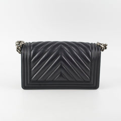 Chanel Boy Old Medium Black Chevron