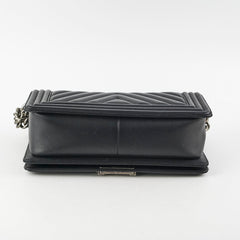 Chanel Boy Old Medium Black Chevron