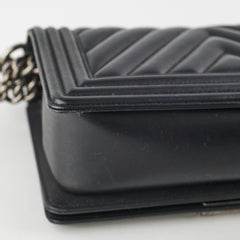 Chanel Boy Old Medium Black Chevron