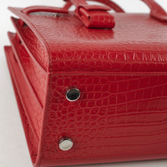 Saint Laurent Baby Sac De Jour Embossed Red