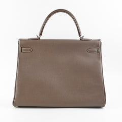 Hermes Kelly 35 Etoupe - P Square Stamp