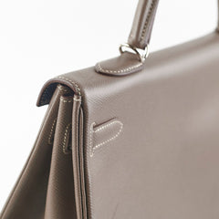 Hermes Kelly 35 Etoupe - P Square Stamp