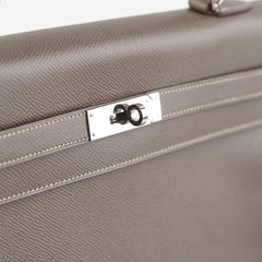 Hermes Kelly 35 Etoupe - P Square Stamp