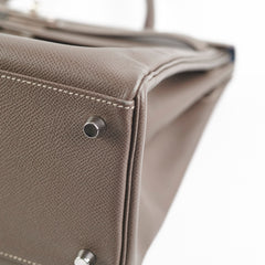 Hermes Kelly 35 Etoupe - P Square Stamp