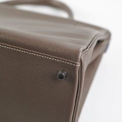 Hermes Kelly 35 Etoupe - P Square Stamp