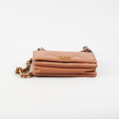 Chanel 19 Wallet on Chain WOC Lambskin Caramel