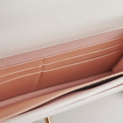 Chanel Seasonal Wallet On Chain WOC White