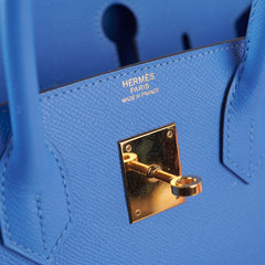 Hermes Birkin 30 Blue Paradise Epsom R Square Stamp