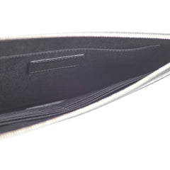 Saint Laurent Croc Embossed Black Clutch