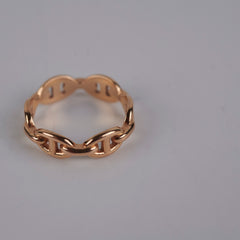 Hermes Chaine D'ancre Ring Size 55 Rose Gold