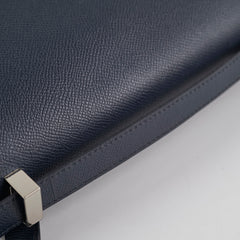 Hermes 24 Constance Epsom Blue Indigo  Stamp X