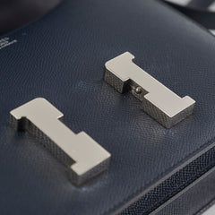 Hermes 24 Constance Epsom Blue Indigo  Stamp X