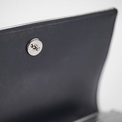 Christian Dior Small Micro Cannage Wallet On Chain Metallic Silver