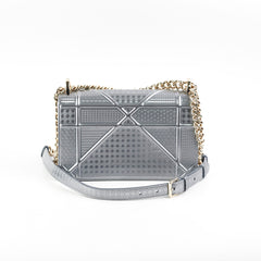 Christian Dior Micro Cannage Medum Diorama Metallic Silver