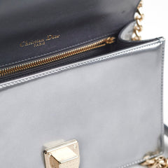 Christian Dior Micro Cannage Medum Diorama Metallic Silver