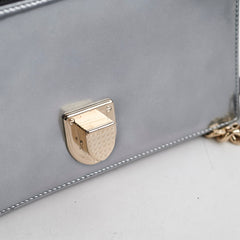 Christian Dior Micro Cannage Medum Diorama Metallic Silver