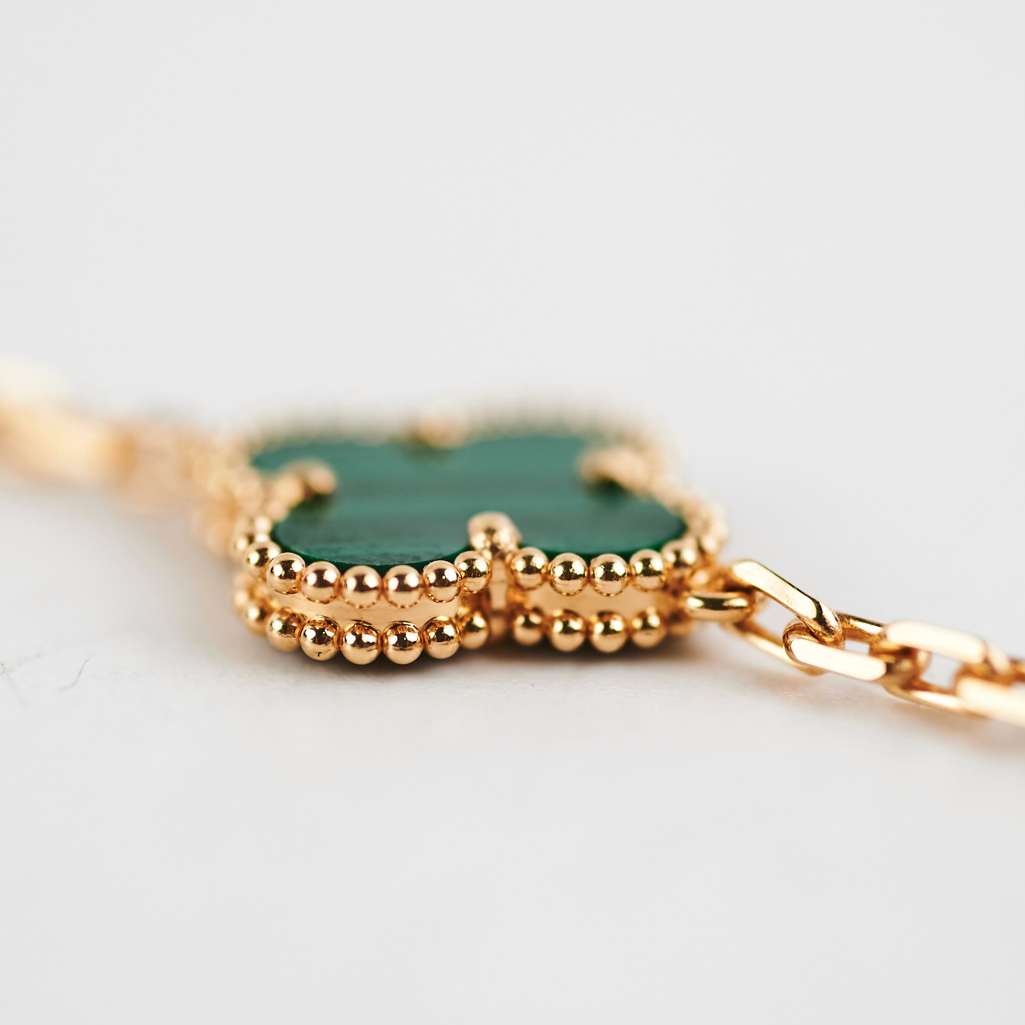 Van Cleef and Arpels Motif Malachite Bracelet – THE PURSE AFFAIR