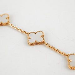 Van Cleef and Arpels Mother of Pearl MOP 5 Motif Bracelet