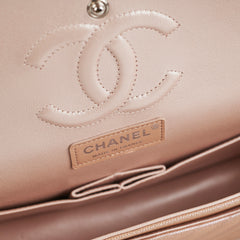 Chanel Medium Classic Double Flap Iridesent Rose Gold 18B