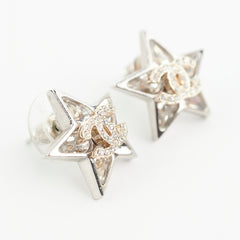Chanel Star CC Logo Stud Earrings Costume Jewellery