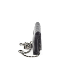 Chanel Wallet On Chain WOC Black Caviar SHW
