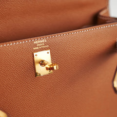 Hermes Kelly 25 Epsom Gold - Z Stamp