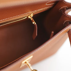 Hermes Kelly 25 Epsom Gold - Z Stamp