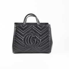 Gucci GG Marmont Matelasse Top Handle Bag Black