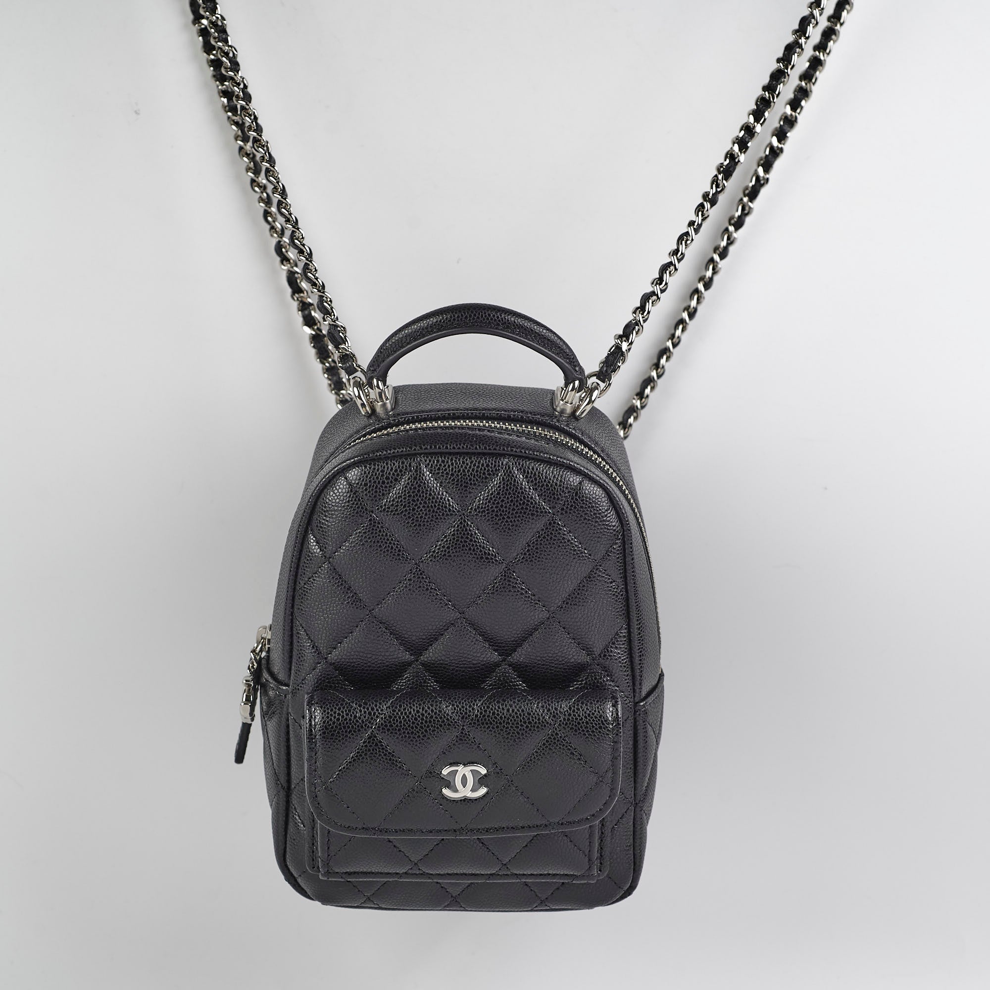 chanel mini backpack sbn Chanel Mini Backpack Caviar Black