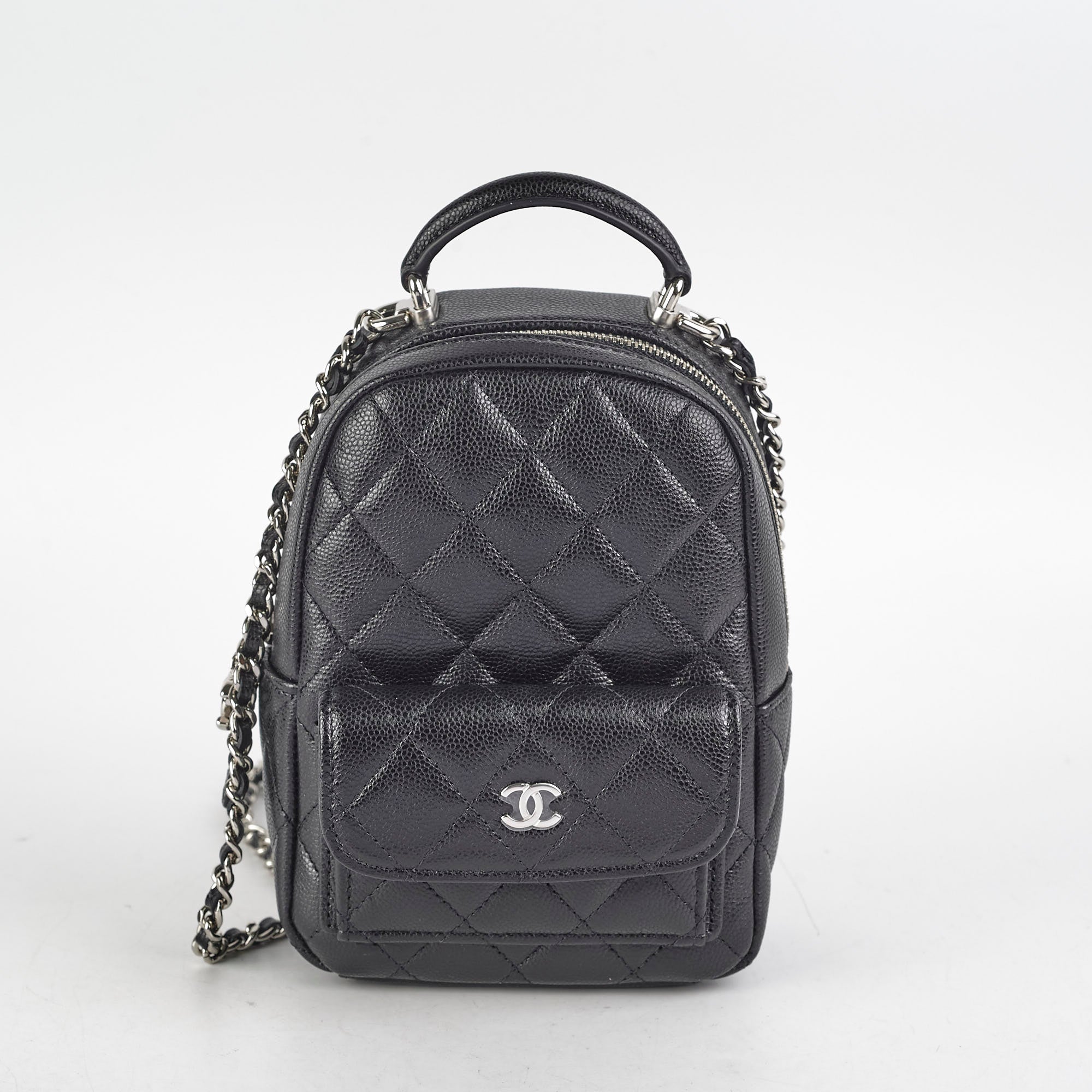 chanel 24p mini backpack Chanel Mini Backpack Caviar Black