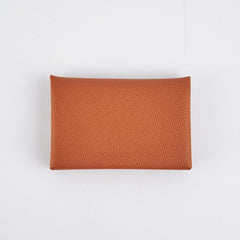 Hermes Calvi Epsom Gold Cardholder