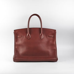 Hermes Birkin 35 Fjord Dark Brown Stamp A Square