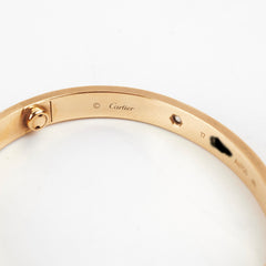 Cartier Love Diamond Bracelet Yellow Gold Size 17