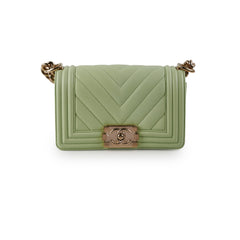 Chanel Caviar Boy Small Light Green (2022)