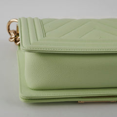 Chanel Caviar Boy Small Light Green (2022)