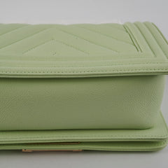 Chanel Caviar Boy Small Light Green (2022)