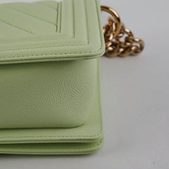 Chanel Caviar Boy Small Light Green (2022)