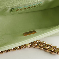 Chanel Caviar Boy Small Light Green (2022)