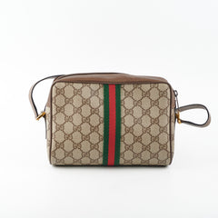 Gucci Monogram Messenger Crossbody Bag