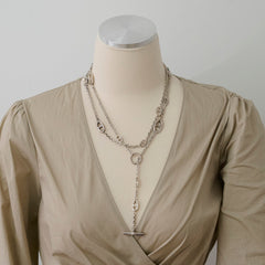 Hermes Farandole Silver Long Necklace 120 cm