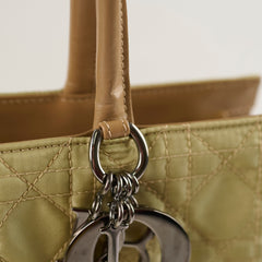 Christian Dior Vintage Lady Dior Bag in Green Cannage Nylon