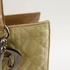 Christian Dior Vintage Lady Dior Bag in Green Cannage Nylon