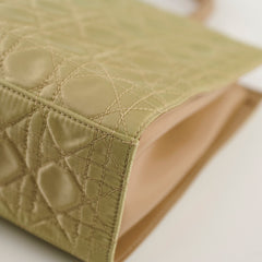 Christian Dior Vintage Lady Dior Bag in Green Cannage Nylon