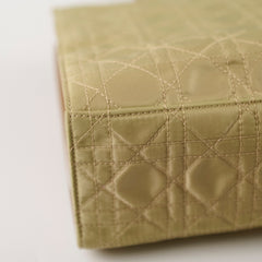 Christian Dior Vintage Lady Dior Bag in Green Cannage Nylon