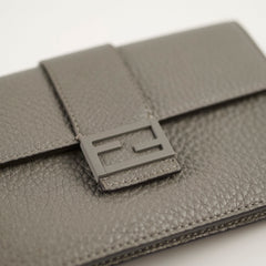 Fendi Mini Leather Crossbody Bag Grey