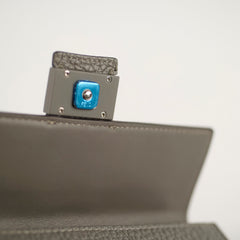 Fendi Mini Leather Crossbody Bag Grey