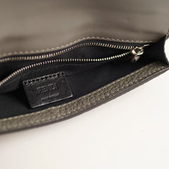 Fendi Mini Leather Crossbody Bag Grey