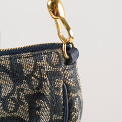 Christian Dior Vintage Saddle Pouch Blue